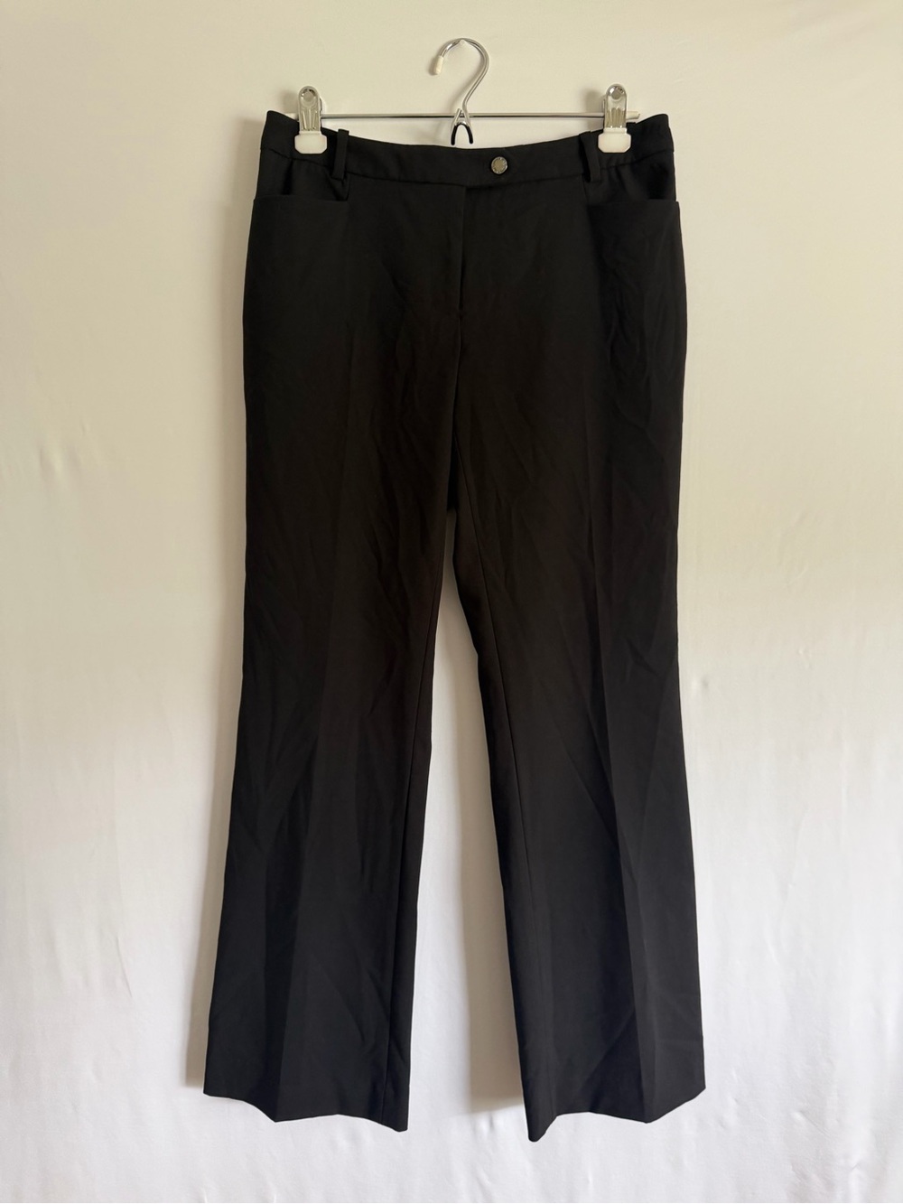 Calvin Klein Modern Fit Dress Pants Black Tapered Leg Trousers Size 4 NEW